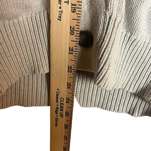 J Crew Cotton Knit Rugby Shawl Cardigan Striped Sweater Size Small Button Down - Picture 7 of 8